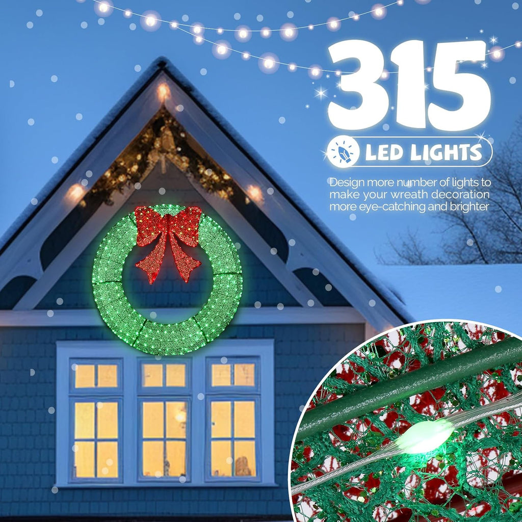 Christmas Wreath, 48in, Green/Red
