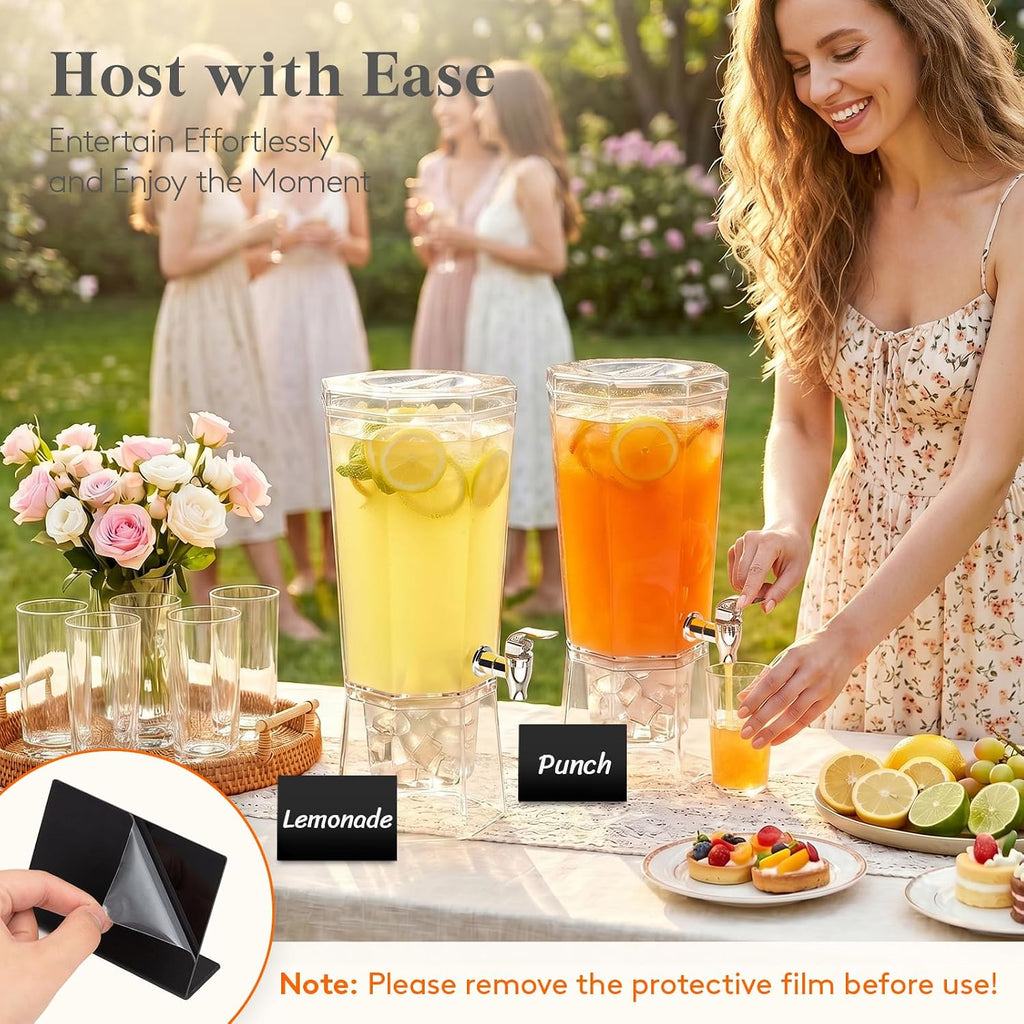 Gallon Drink Dispenser for Party with Leak-Proof Spigot - Set of 2