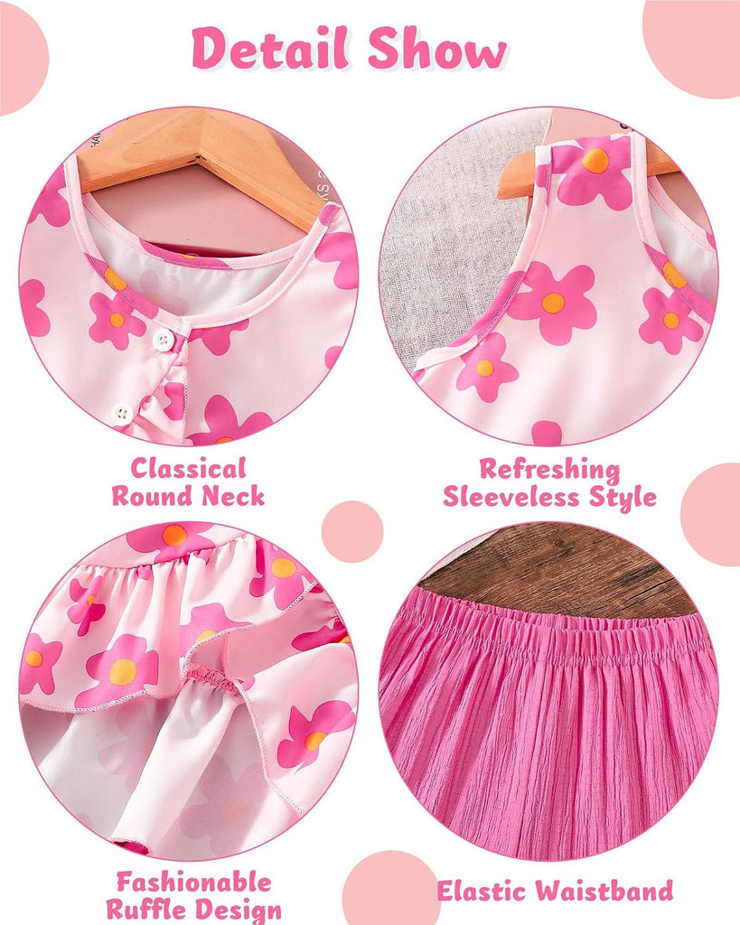 Toddler Girl Clothes Baby Girl Clothing Summer Outfit Little Matching Sleeveless Top Long Pants Set 2Pcs
