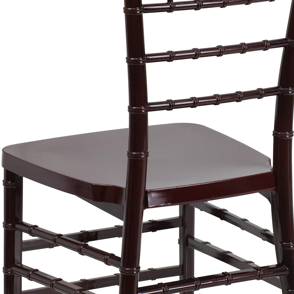PREMIUM Series Mahogany Resin Stacking Chiavari Chair