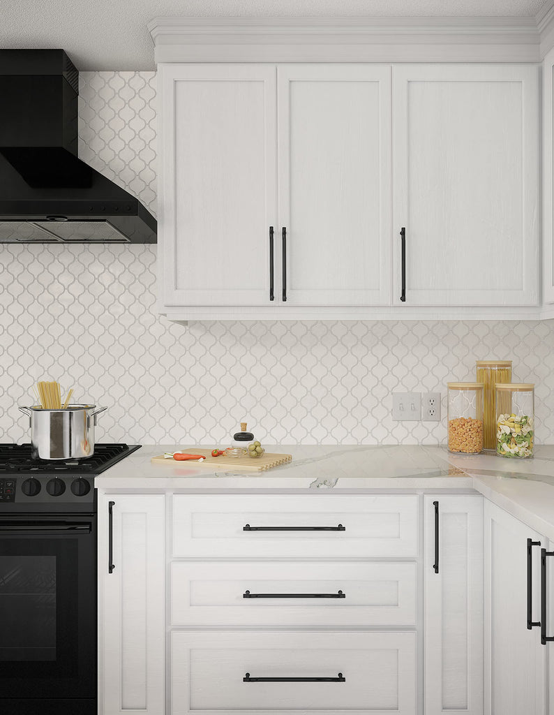 Mesmerist 11" X 12" Ceramic Arabesque Mosaic Tile in Spirit Gloss (10 PC Per Carton) (7.4 SQFT Per Carton )
