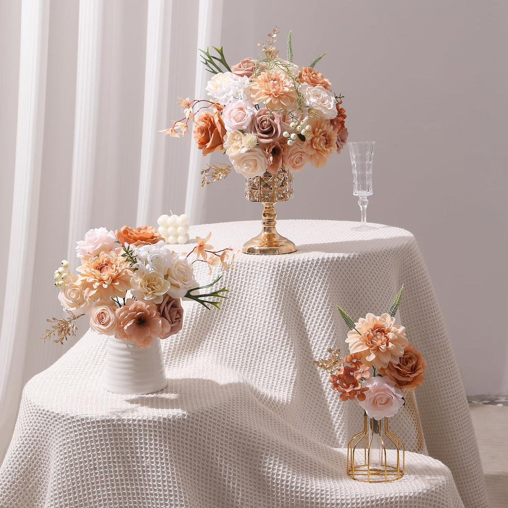 Boho Nude Artificial Flowers Combo Box Set for Wedding Bouquets Home Decor