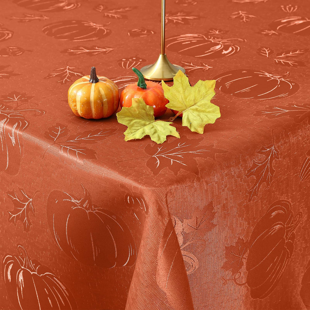 54x54 Inch Thanksgiving Jacquard Sqaure Table Cloth for Fall