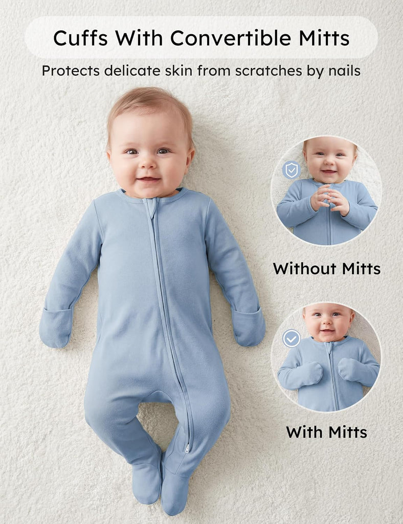 Baby Pajamas 100% Organic Cotton Sleepers Boy Girl Clothes