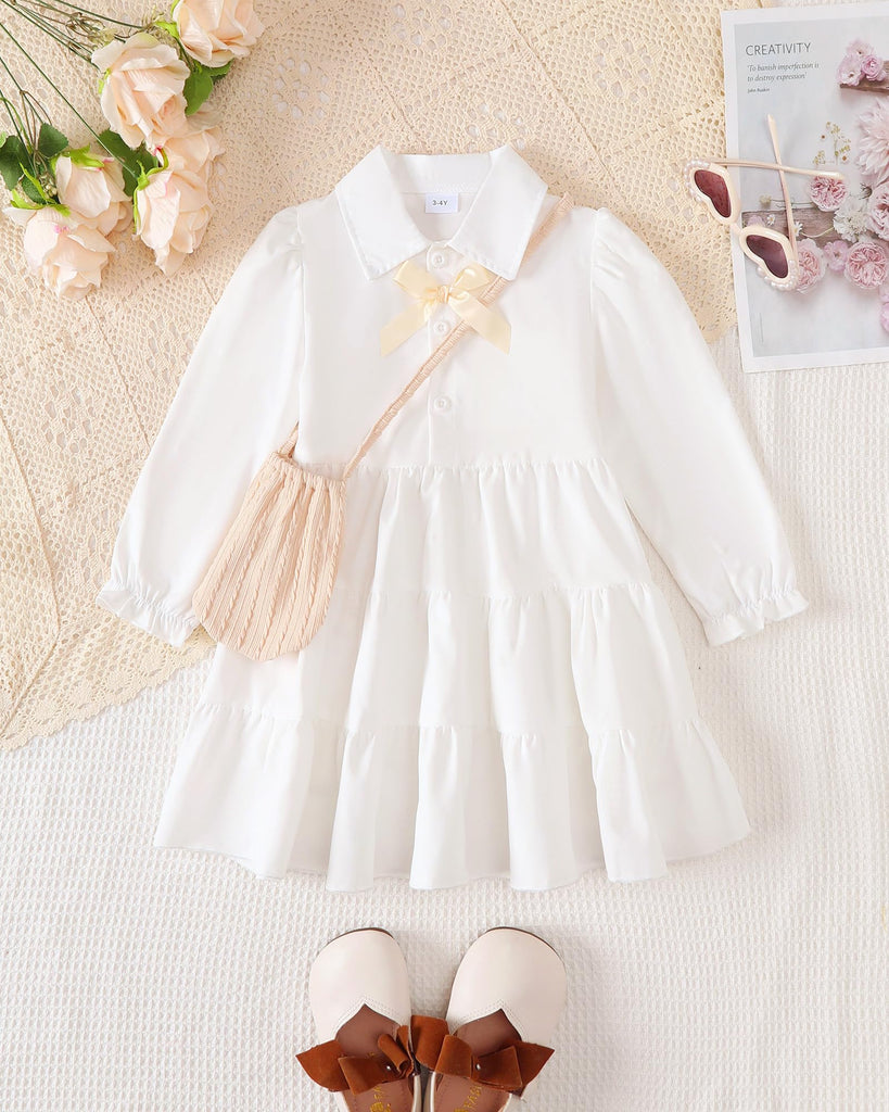 Girl Clothes Toddler White Fall Dresses Outfit For Girls Old