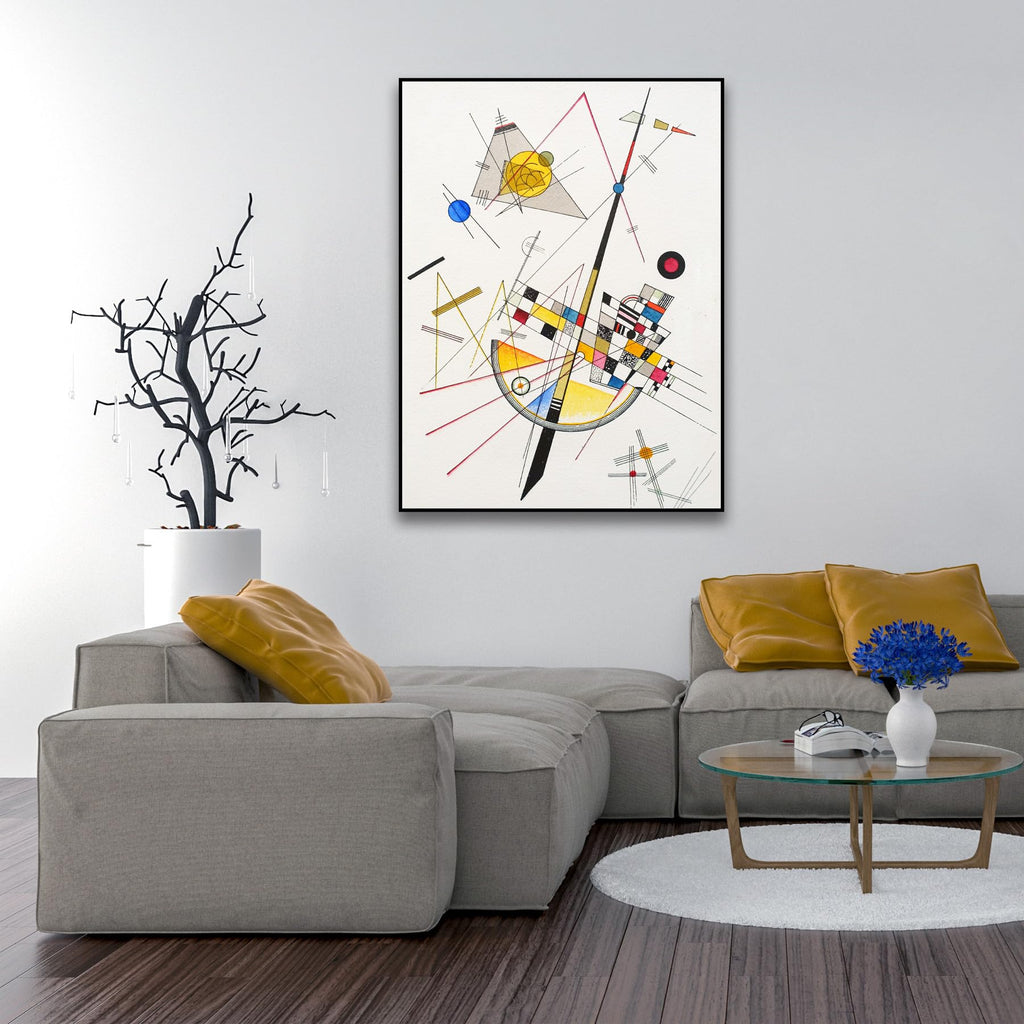 Wassily Kandinsky Canvas Wall Art Delicate Tension Poster Abstract Classic Art Reproduction Master Painting Room