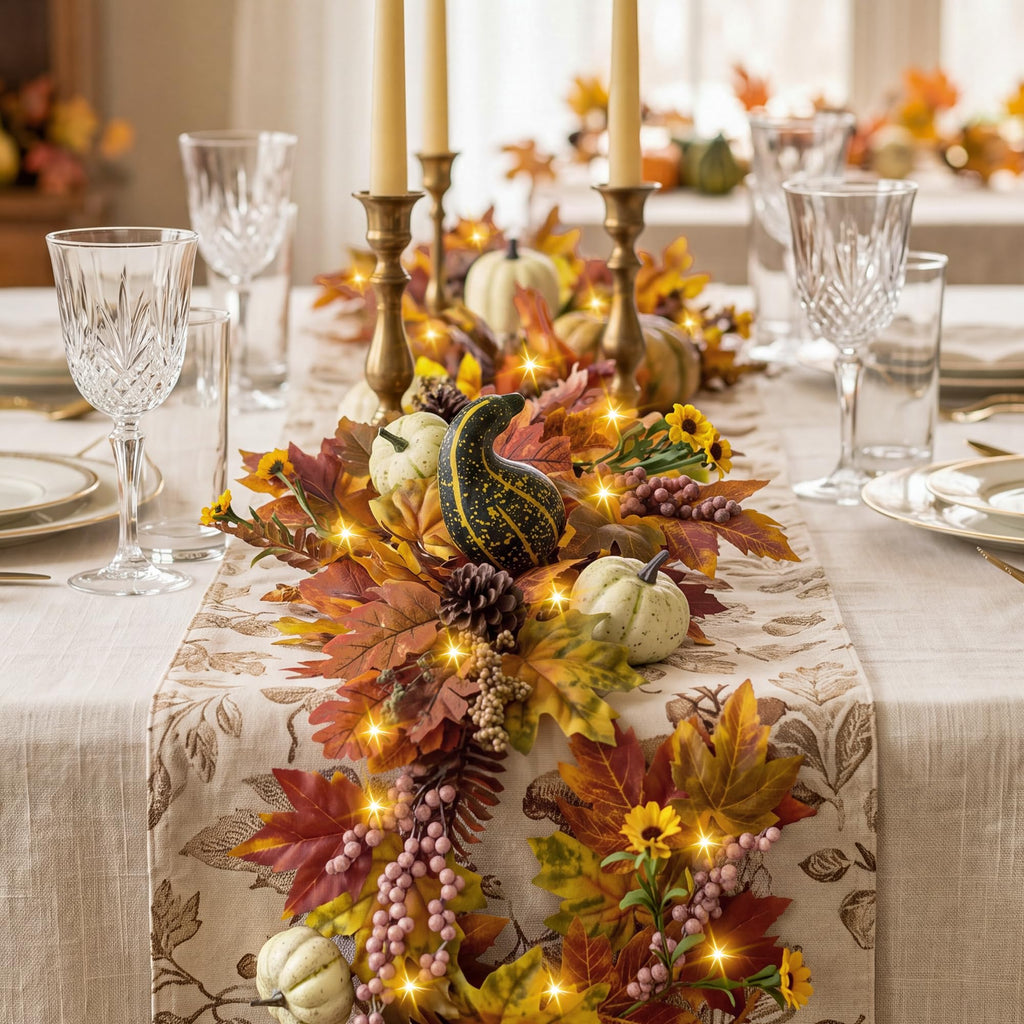 Fall Garland - 6 Ft Maple Leaf Pumpkin Berry Garland
