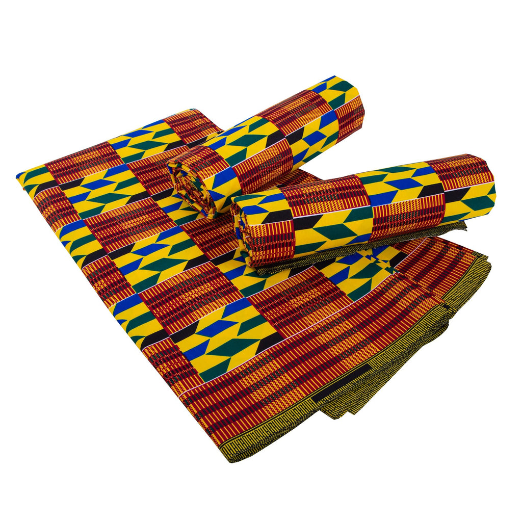African Fabric 6 Yards Ankara Fabric Tribal Print Kente Cloth for Dashiki Party Dress