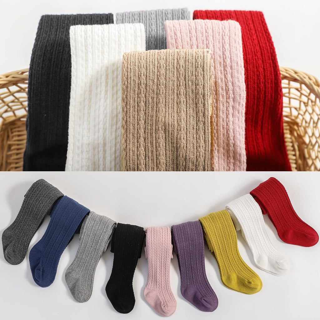 Baby Tights Cable Knit Leggings Seamless Cotton Stockings Pantyhose