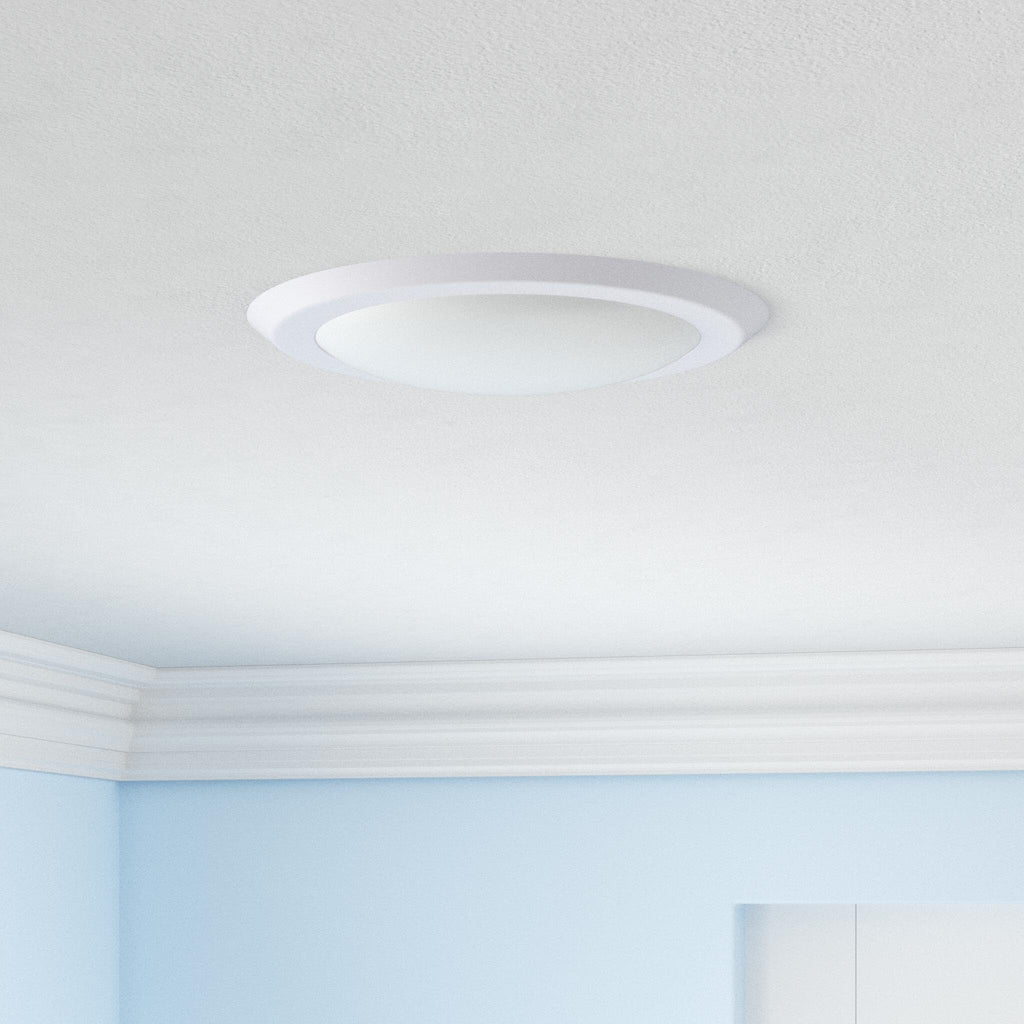 6 Inch Low Profile Flush Mount LED Disk Light, 16.5W 1000 Lumens, 4000K Cool White, Dimmable Recessed Lighting