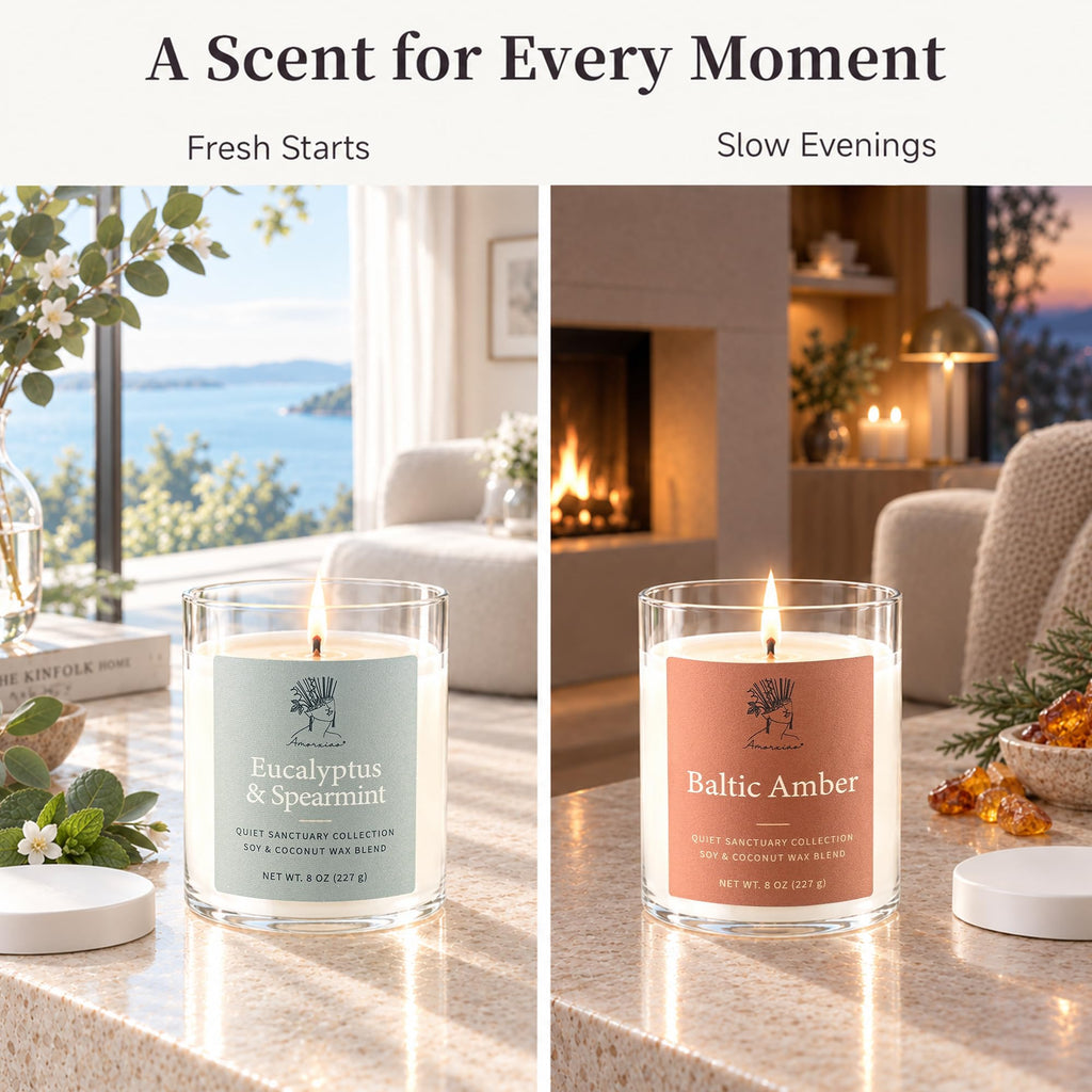 Scented Candles Gift Set, 4 Pack Glass Jars, 32 Oz Total