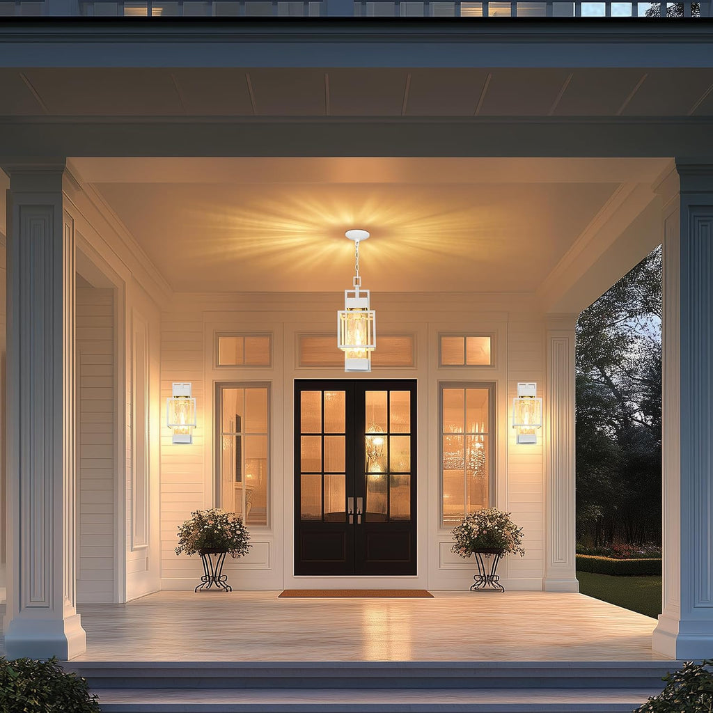 15" Outdoor Indoor Pendant Light Exterior Hanging Lantern