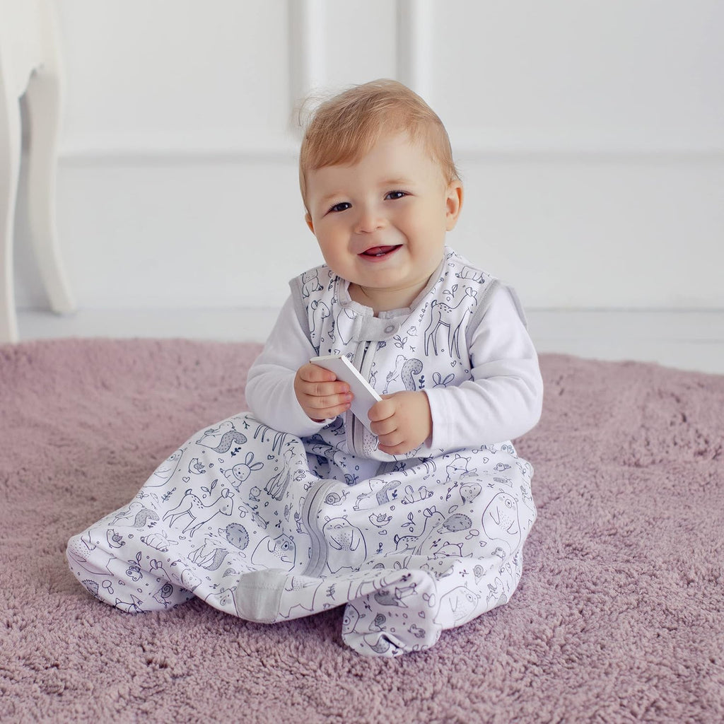 Cotton Baby Wearable Blanket 0.5 TOG Sleep Sack Pack