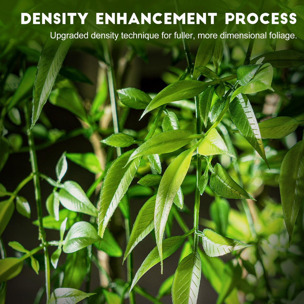 Faux Bamboo Plant Artificial Nandina Tree 7.2FT Artificial Plants Realistic 90% Better Coverage Faux Plant Bamboo