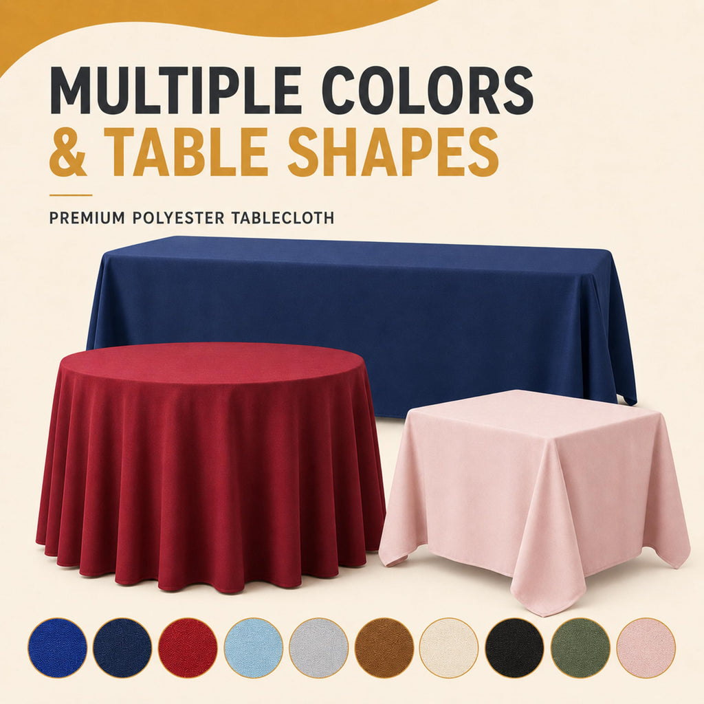6-Pack 60x144 inch Sage Green Table Cloths, Solid Stain and Wrinkle Resistant Oblong Tablecloth, Premium Plain Weave