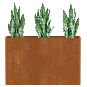 Cor Ten Steel Planters - 32x12x24H Inch Planter Box Rustic
