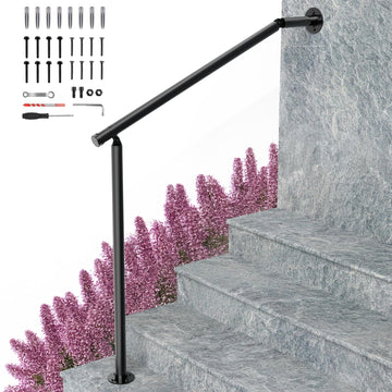 Hand Rails for Outdoor Steps 2-3 Step Adjustable Indoor Stair Railing Kit