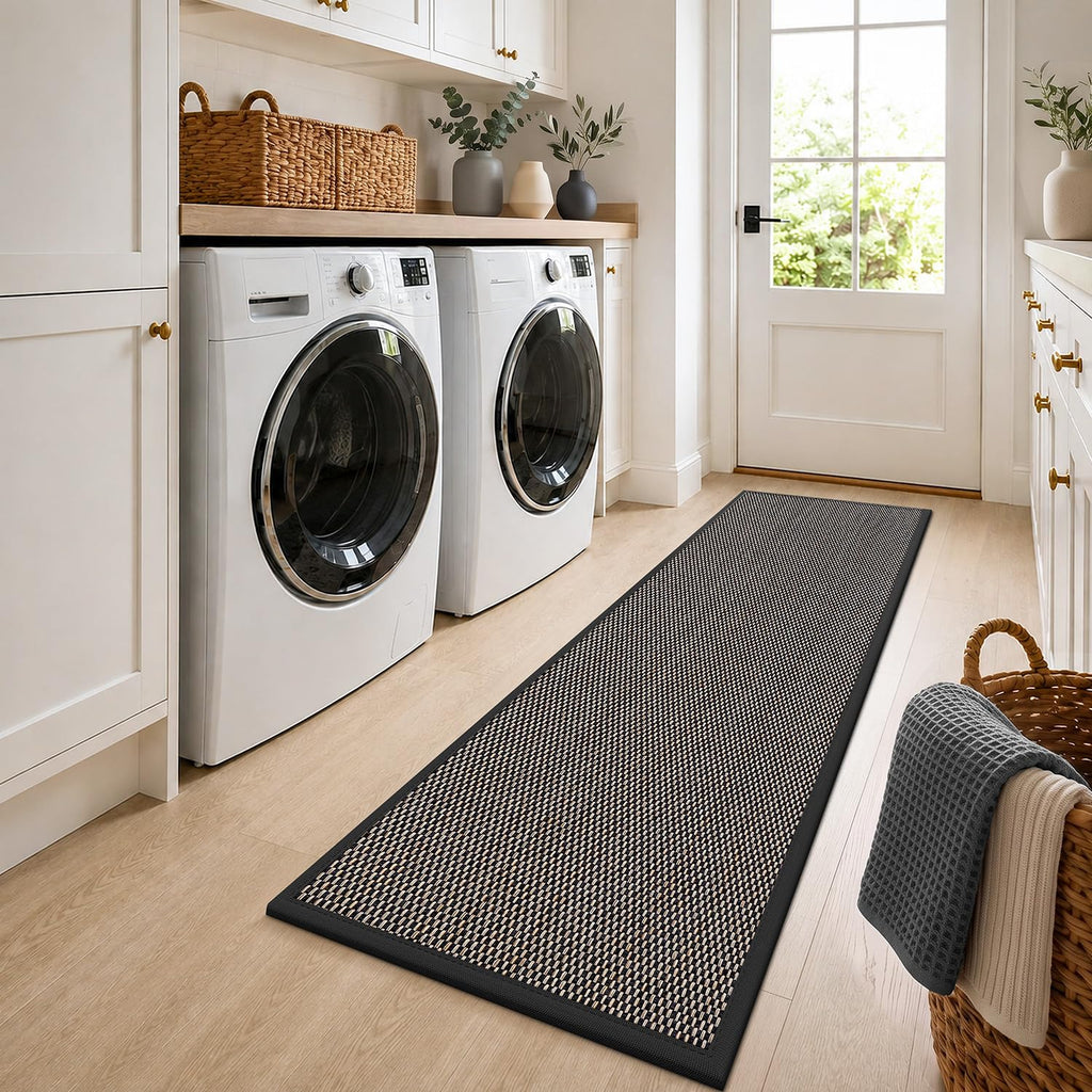 Ultra Th Runner Rug 24x72, Non Slip Entryway Rugs, Black