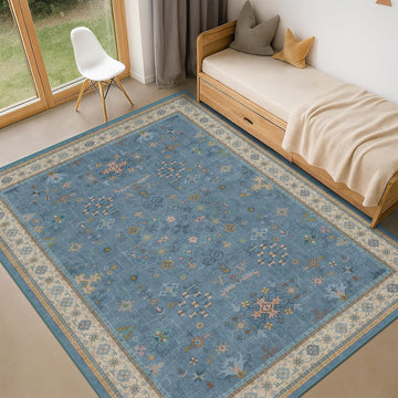 Washable 5x7 Blue Rugs