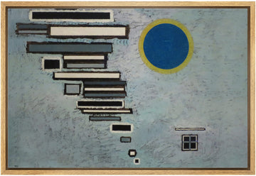 Unequal by Vassily Kandinsky - Framed Canvas Print Wall Art Famous Painting Reproduction - 16"x24" Natural