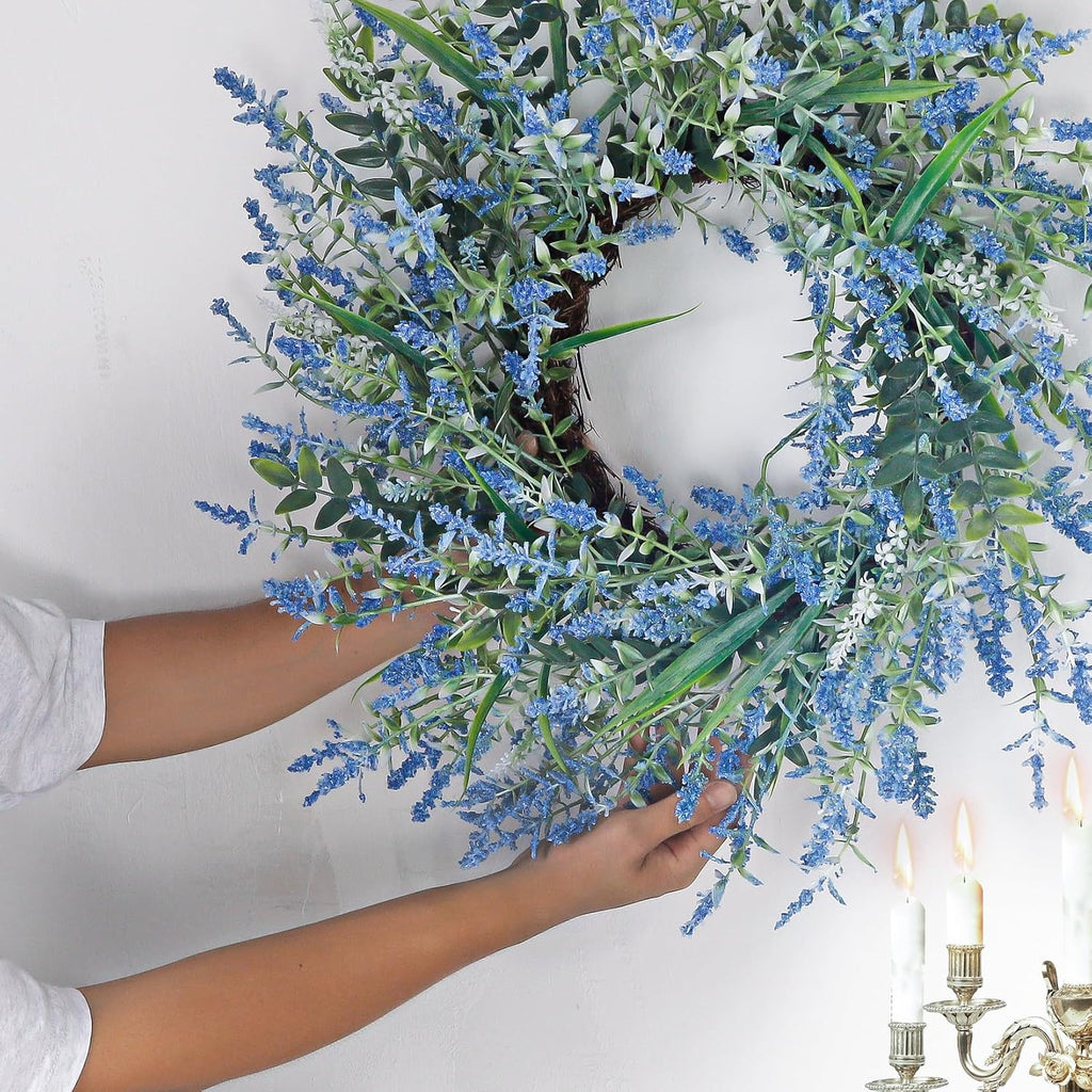26'' Large Lavender & Eucalyptus Wreath for Front Door