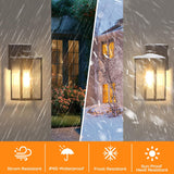 Exterior Lighting Fixtures, 2Pack Outdoor Front Porch Lights for House, Outdoor Wall Sconce Lights