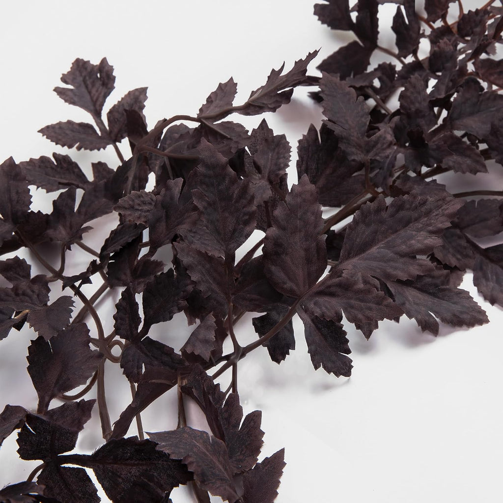 Fall Decorations - 2 Pack 6 Ft Plum Cimicifuga Seeded Garlands - Set of 2
