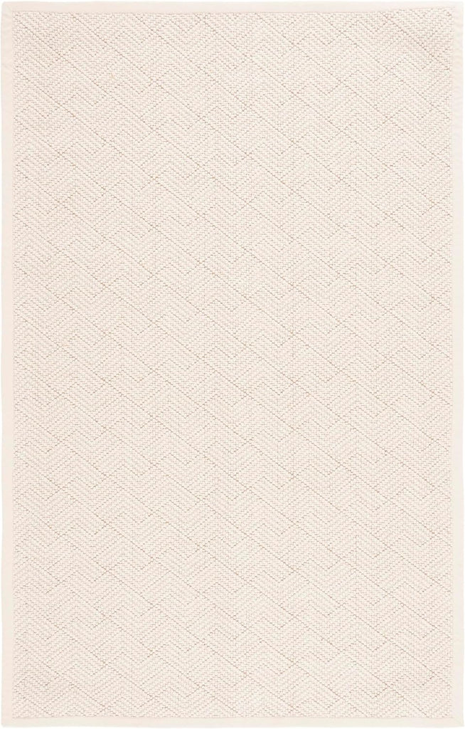 Natural Fiber Collection Accent Rug - 4' x 6', Ivory, Handmade Wool & Jute, Ideal for High Traffic Areas (NF487A)