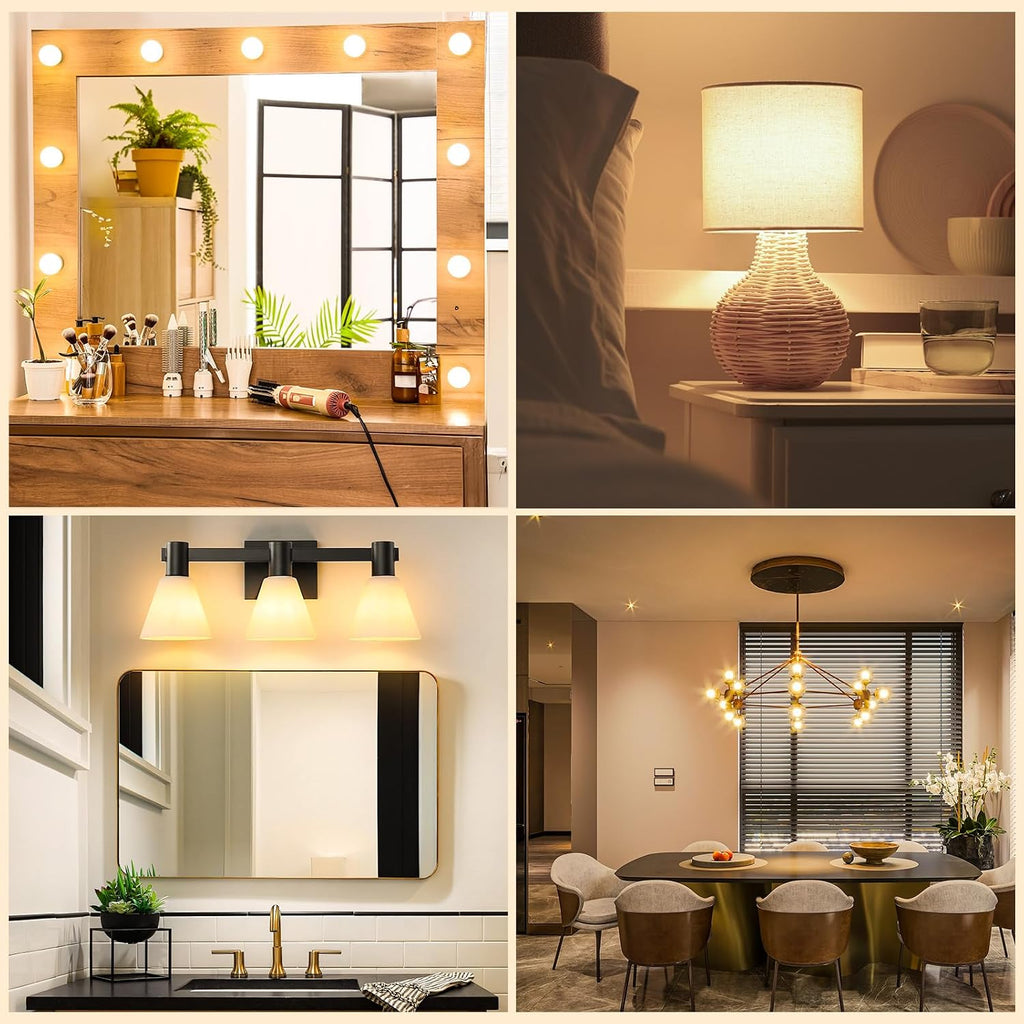 Vanity Light Bulbs, G25 LED Globe Light Bulbs for Makeup Mirror Dressing Room, 60W Equivalent, 2700K Soft White