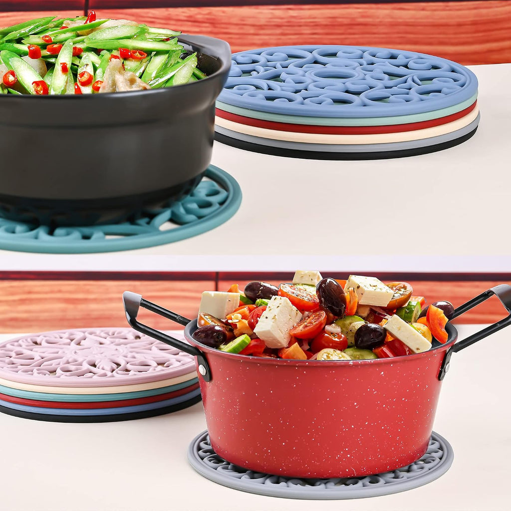 Smitchraft Silicone Trivets for Hot Dishes, Pots & Pans, Multi-Use Hot Pads Kitchen Quartz Countertops, Silicone Pot