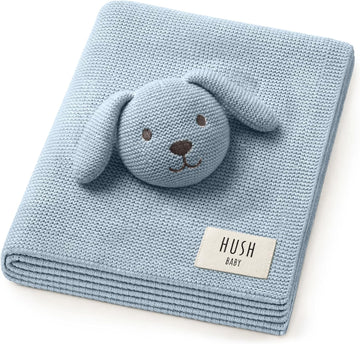 Certified Knit Comfort Blanket with Integrated Lovey - Organic Cotton & TencelTM Lyocell Blend | A Refined Expression