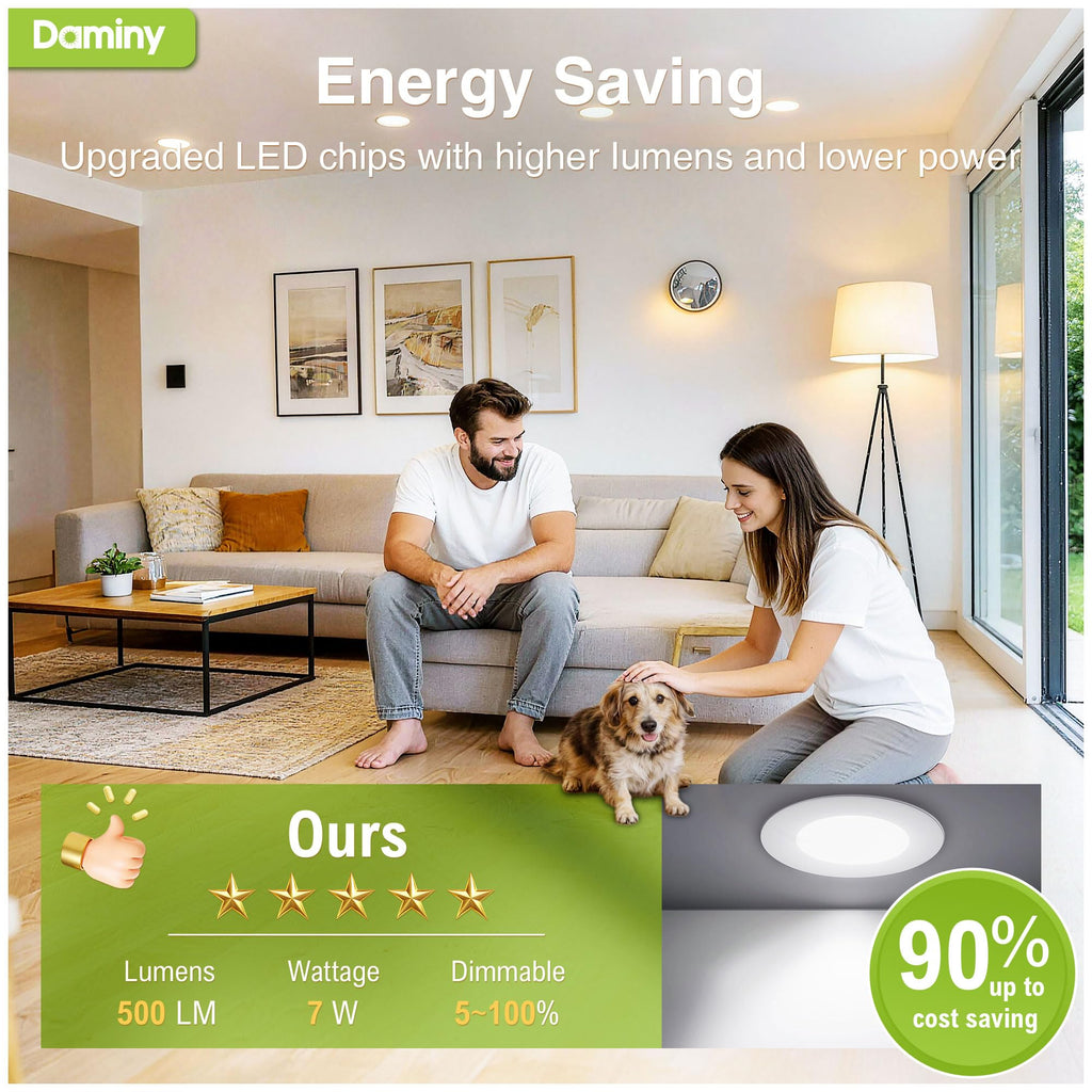 12 Pack 3 Inch LED Recessed Lighting, Canless Wafer Downlight