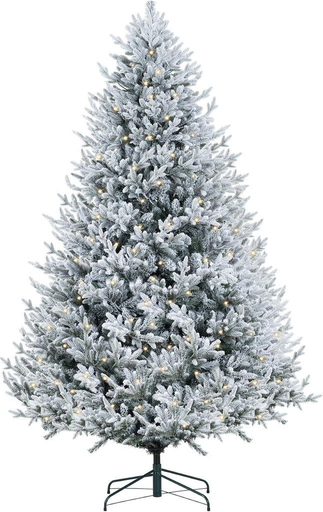 Frosted Christmas Tree with Lights