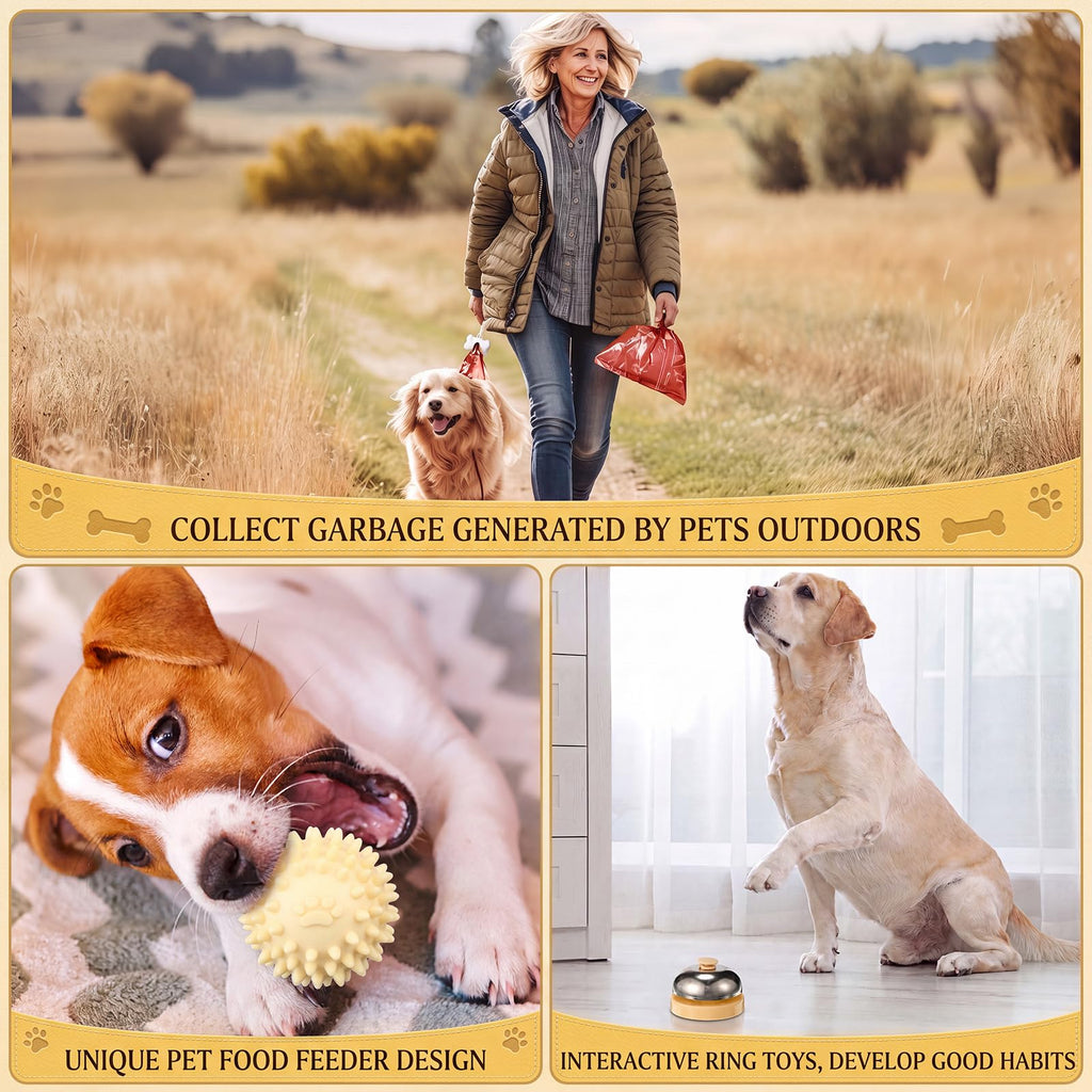 17 Pcs Puppy Gift Set, Dog Toy & Essentials Bundle, Beige, Sheep