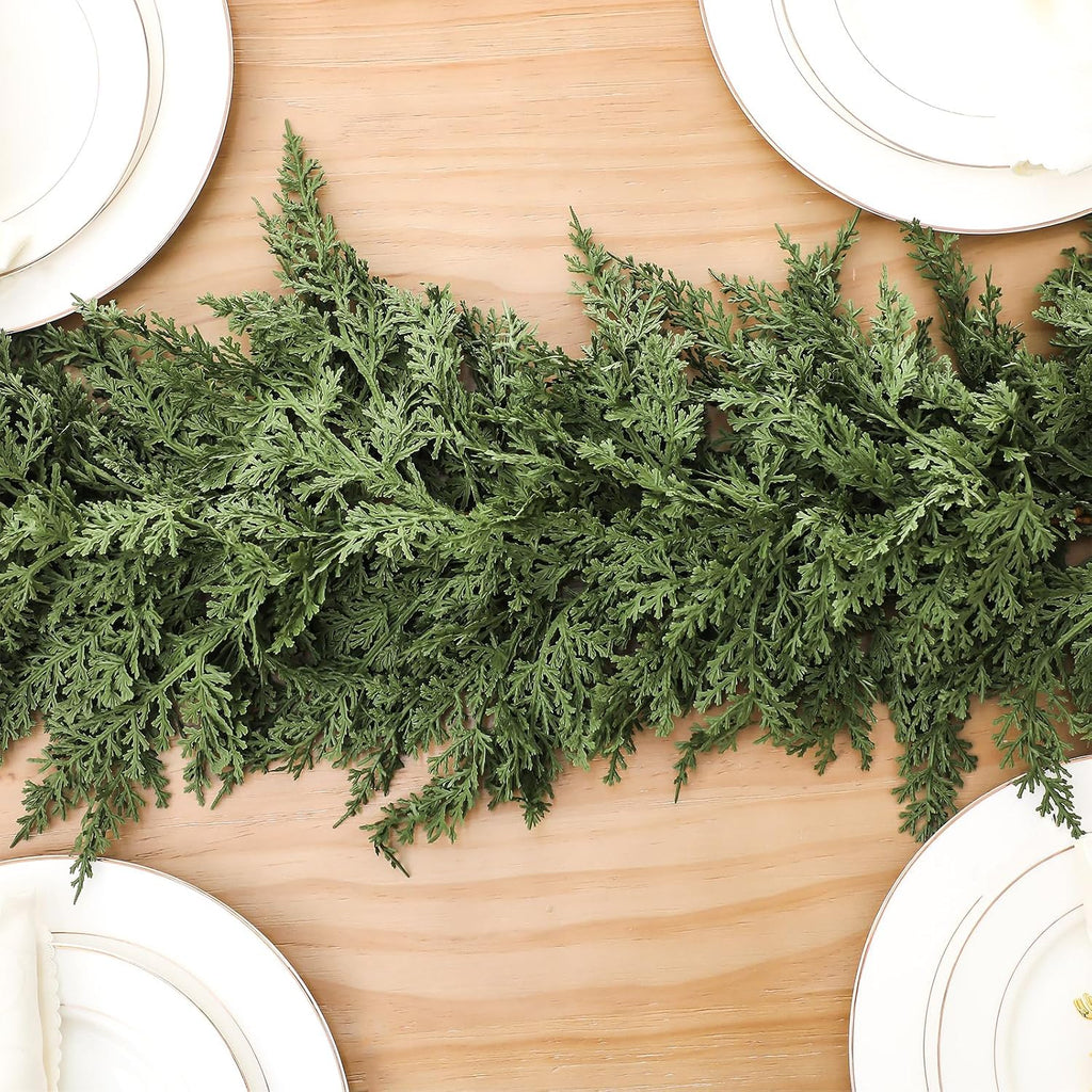 9 ft Artificial Cedar Garland for Christmas - Set of 9