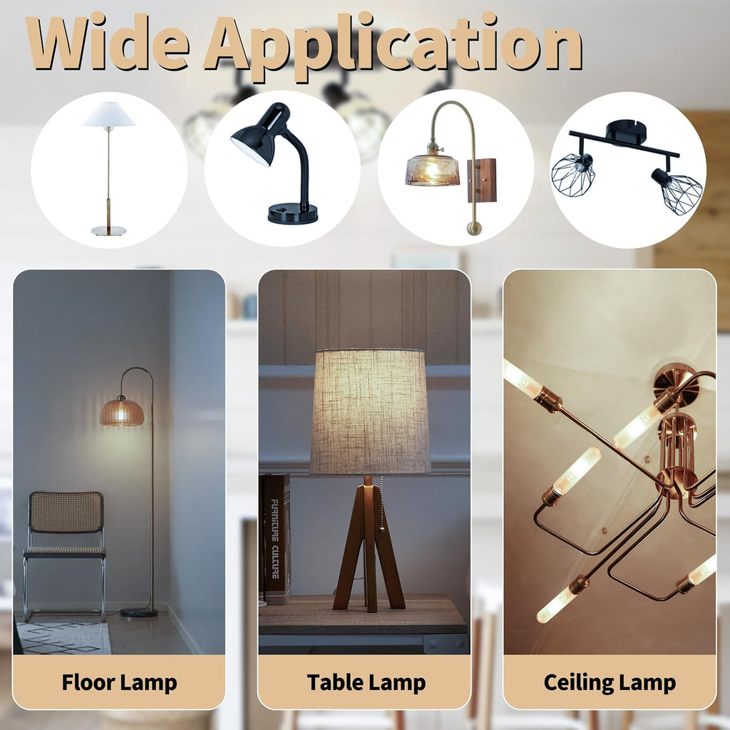 T10 Tubular Led Bulbs 60w Equivalent, Dimmable 5.25 Inch Led Tube Bulb, E26 T30 Edison Tubular Clear Light Bulbs