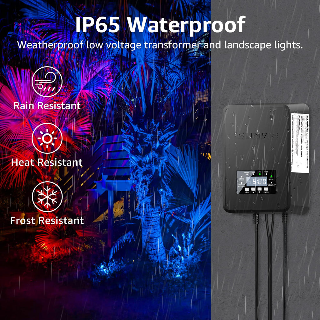 Landscape Lighting Kit with 300W Transformer, Waterproof