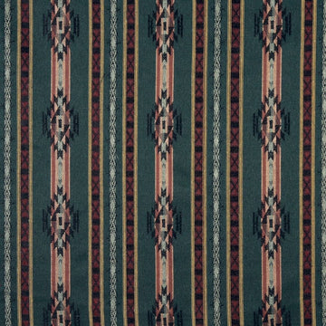 Striped Southwestern Navajo Lodge Style Upholstery Grade Fabric by The Yard - SKU: Terrance Woodland