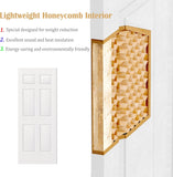 Prehung Door, 6-Panel Hollow Core Door Slab with Door Jamb Hardware Kit & Black Door Lever, 24" x 80" Interior Door