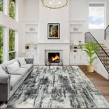 8x10 Area Rugs Washable Rug: Large Modern Abstract Living Room Rug Soft Anti-Skid Thin Carpet Indoor Floor