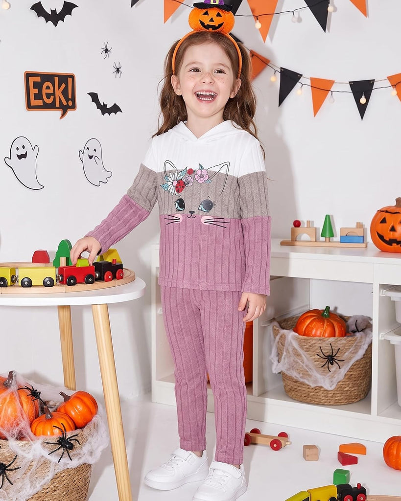 Toddler Girl Clothes Fall Girls Outfits 2 Piece Hoodie and Pants