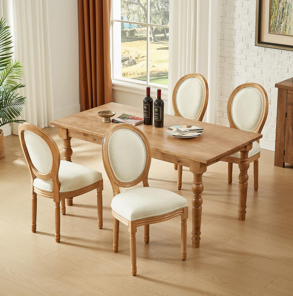 French Country Dining Chairs, Upholstered Dining Chairs Set of 4
