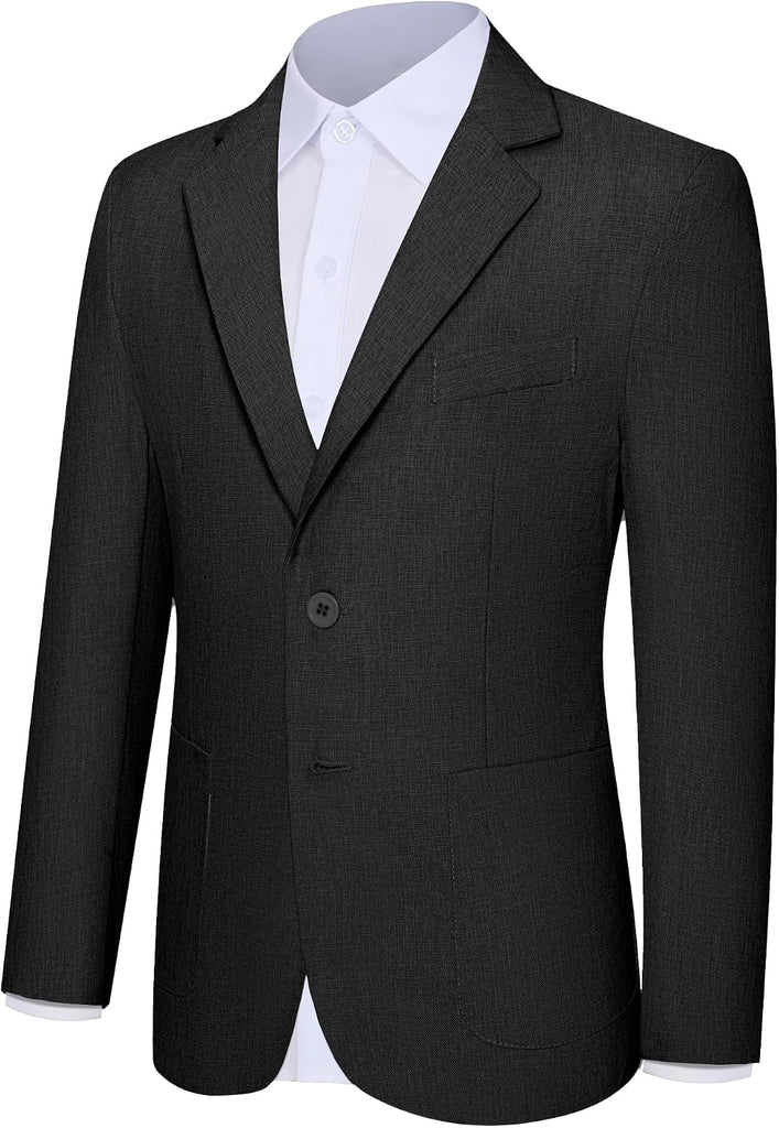 Boys Blazer Lightweight Sport Coat Formal Summer Casual Jacket 2 Buttons