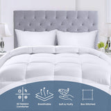 Comforters Twin, All Season Duvet Insert, Down Alternative Box Stitched Bed Comforter with Corner Tabs