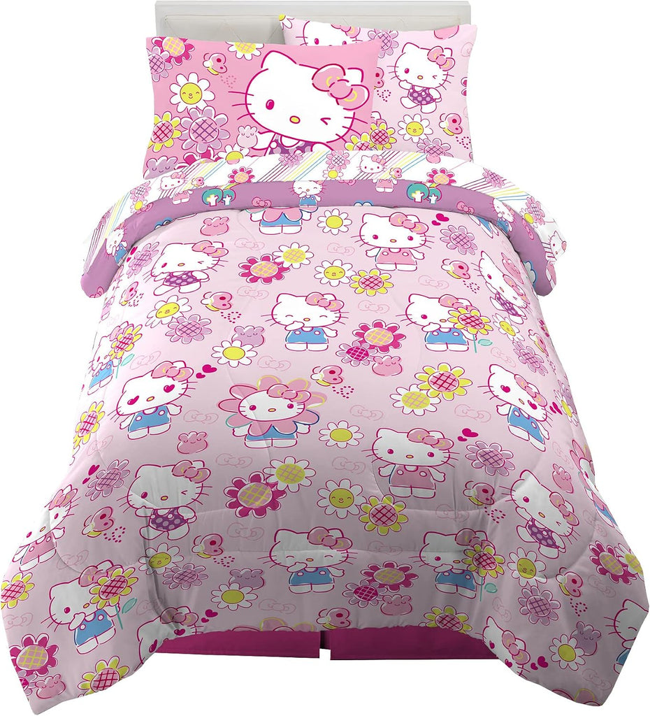 Kids Bedding Super Soft Comforter and Sheet Set with Sham, 5 Piece Twin
