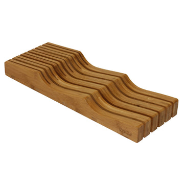 In-Drawer Bamboo Knife Organizer