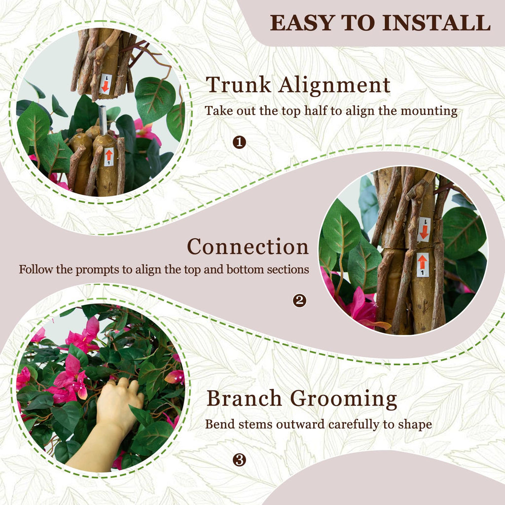 5FT Bougainvillea Artificial Tree for Outdoors or Indoors