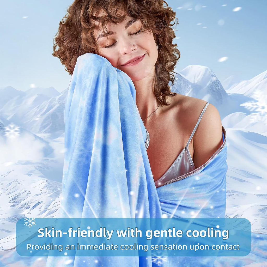 Cooling Blanket Twin Size (60"x80"), Cooling Blankets for Hot Sleepers, Absorbs Heat to Keep Adults Cool for Summer
