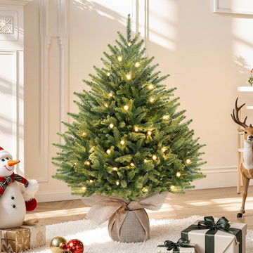 2ft Prelit Artificial Mini Christmas Tree for Tabletop Desk Decor