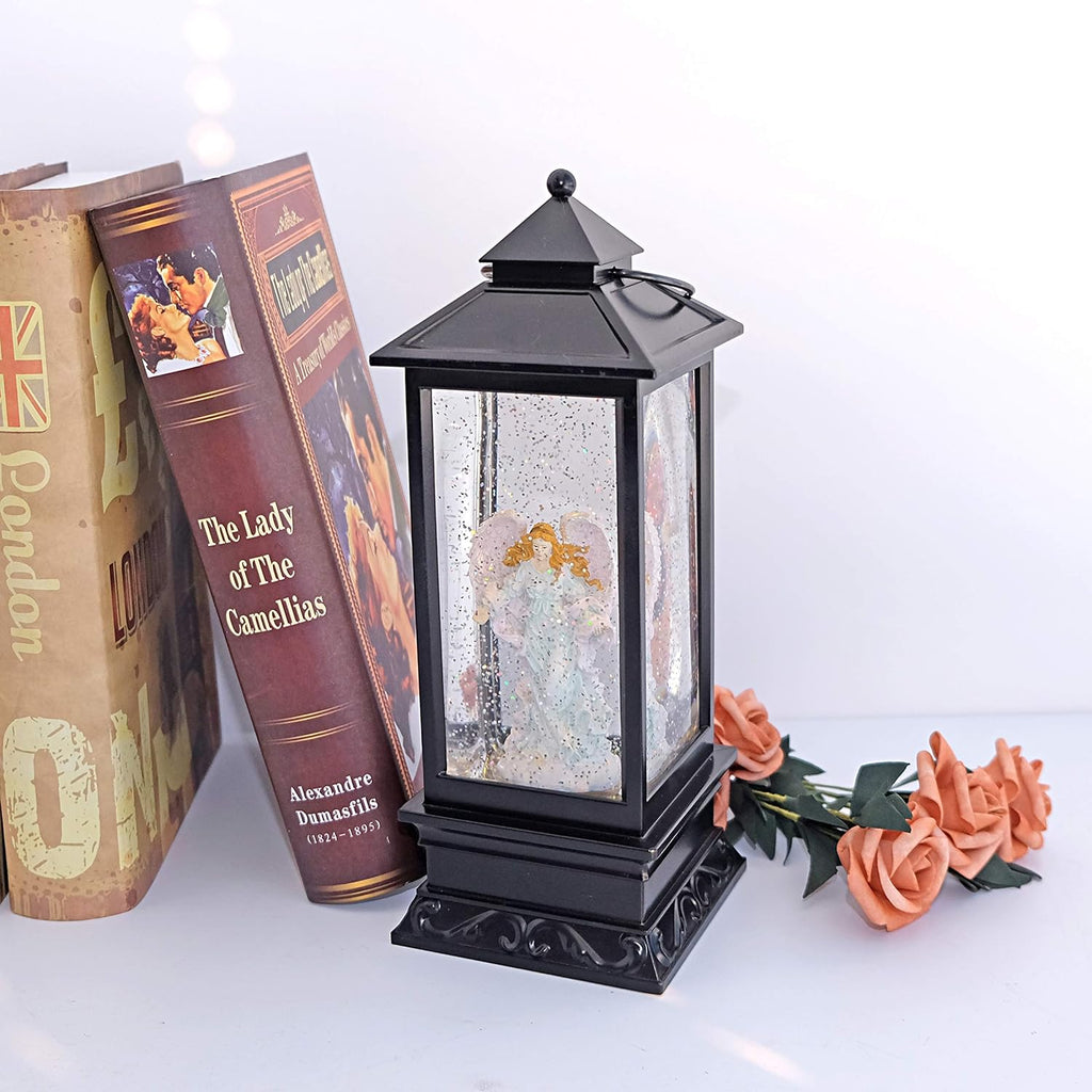 Angel Christmas Musical Snow Globe Lantern with 6 Hour Timer